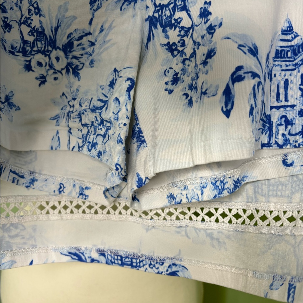 Crown & Ivy Blue and White Mini Skirt - Picture 3 of 5